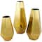 Stainless Steel Geometric Hexagon Shaped Vase Set